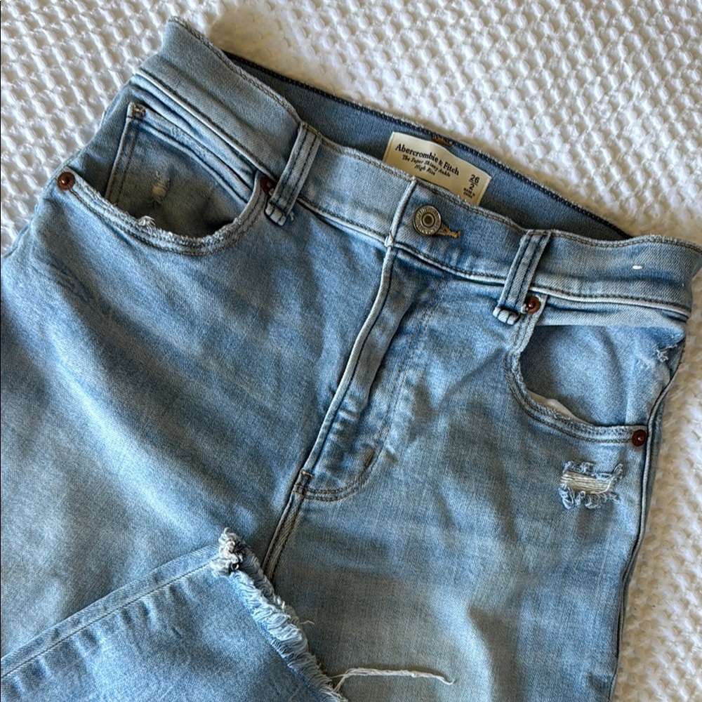 Abercrombie & Fitch Sky Blue High Rise Jeans